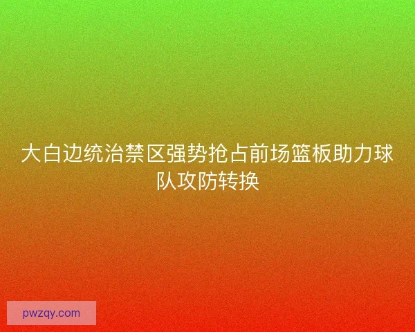 大白边统治禁区强势抢占前场篮板助力球队攻防转换