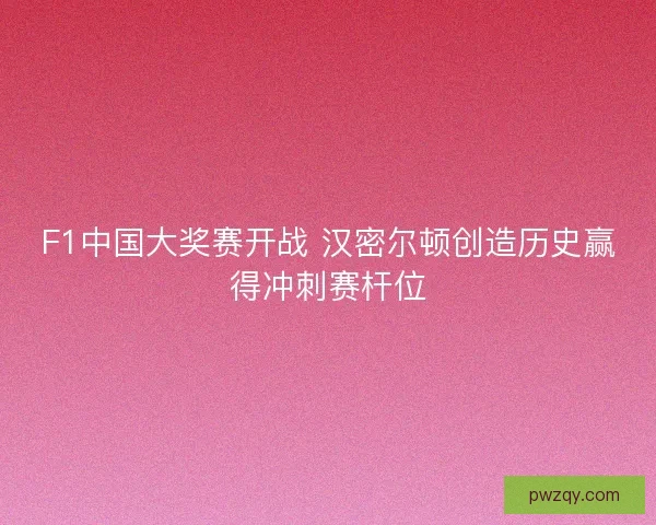 F1中国大奖赛开战 汉密尔顿创造历史赢得冲刺赛杆位 F1中国大奖赛开战 汉密尔顿创造历史赢得冲刺赛杆位